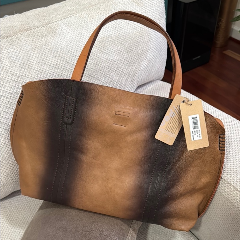 BED|STU Brown and Black Leather Tote